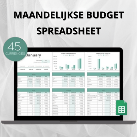 Mijn Maandelijkse Budget Spreadsheet